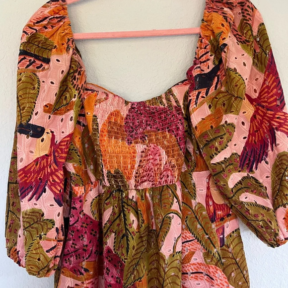 Kourt Robbie Dress Multi Palm Print L - Picture 11 of 16